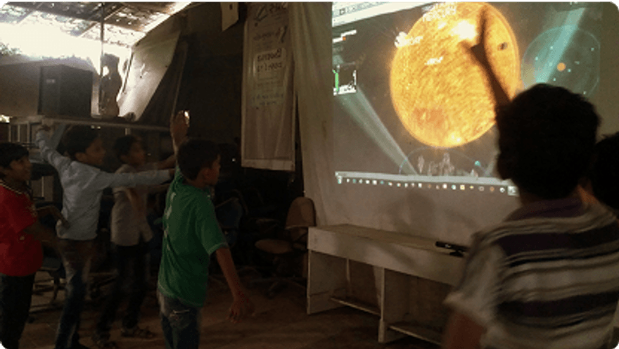 User testing session — testing gesture recognition