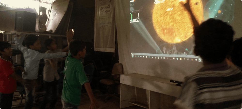 Space Explorer — gesture-based educational game for Nehru Planetarium